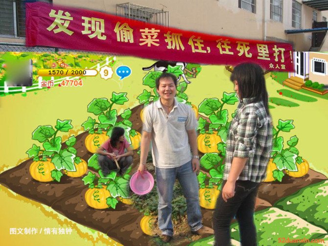 偷菜笑話